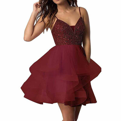 Women's Tulle Gala Prom Dress Short Homecoming Cocktail Gowns