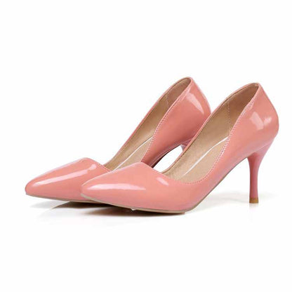 Women Basic Stilettos High Heels Pointed Toe Pumps 8cm