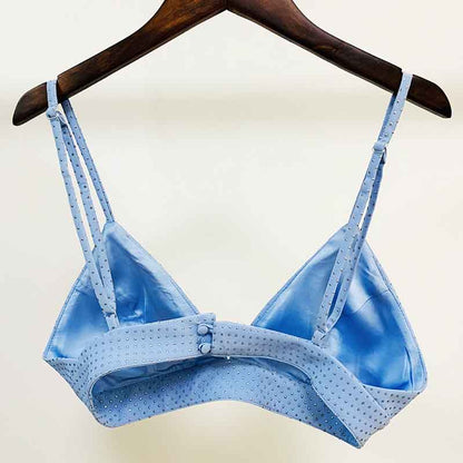 Women's Pantsuit Bling Bling Bra+ Blazer + Flare Trousers 3 Pieces Suit