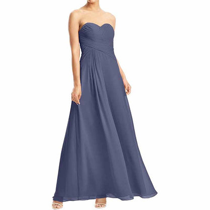 Chiffon Bridesmaid Dress Custom Prom Dress Long Evening Gowns