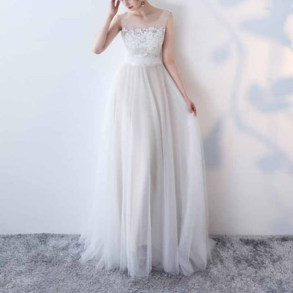 Wedding Dress for Women Floral Lace Formal Prom Party Bridesmaid Dress