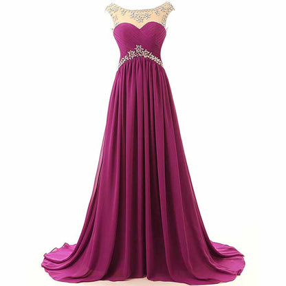 Women Wedding Gowns Sleeveless Long Bridesmaid Dress Custom Colors