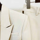 Women White Blazer Lace up Closure Coat + Flare Trousers Suit