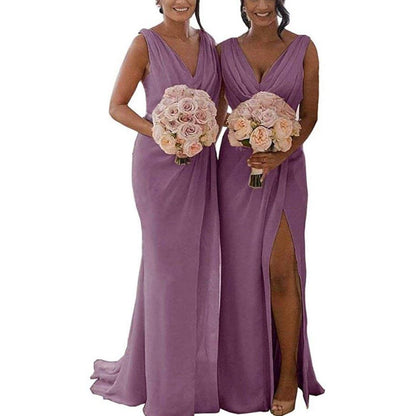 Chiffon Bridesmaid Dress Long Formal Evening Prom Party Gown