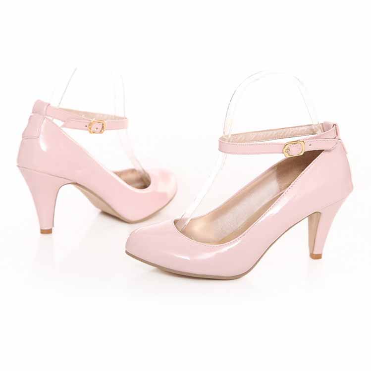 Women Buckle High Heel Pumps Pink | Apricot | Black