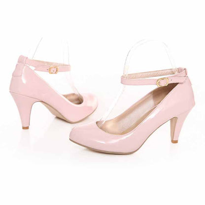 Women Buckle High Heel Pumps Pink | Apricot | Black