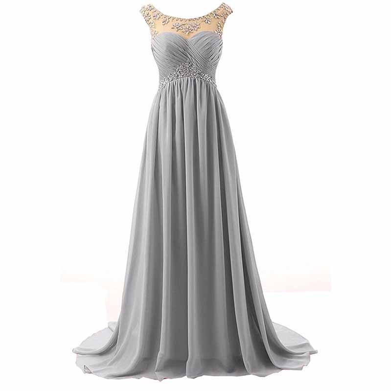 Women Wedding Gowns Sleeveless Long Bridesmaid Dress Custom Colors