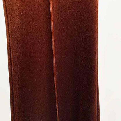 Women Velvet Bronze Green Purple Blazer + Flare Trousers Suit