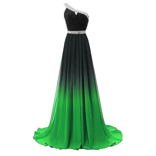 sd-hk Women's Gradient Chiffon Long Prom Dresses Formal Evening Party Gowns