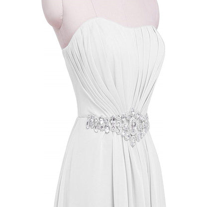 Women's Strapless Lace up Back Bridesmaid Evening Formal Maxi Dresses