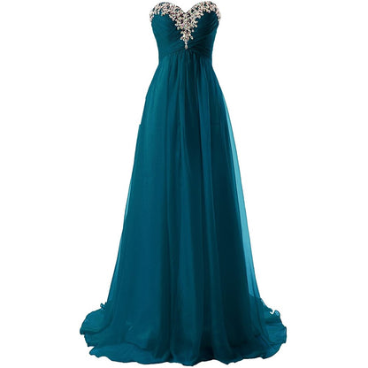 sd-hk Prom Dress Bridesmaid Dresses Long Prom Gown Chiffon Formal Evening Gowns