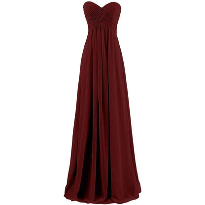 Women's A Line Corset Sweetheart Pleats Prom Bridesmaid Dress