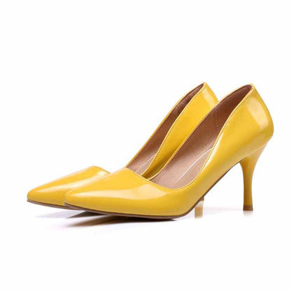 Women Basic Stilettos High Heels Pointed Toe Pumps 8cm