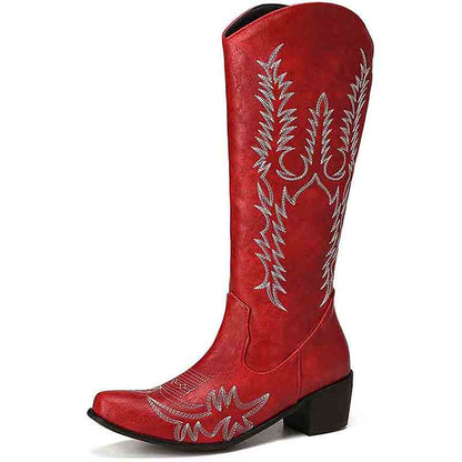 S&Dco Women's Western Cowboy Boots with Floral Design