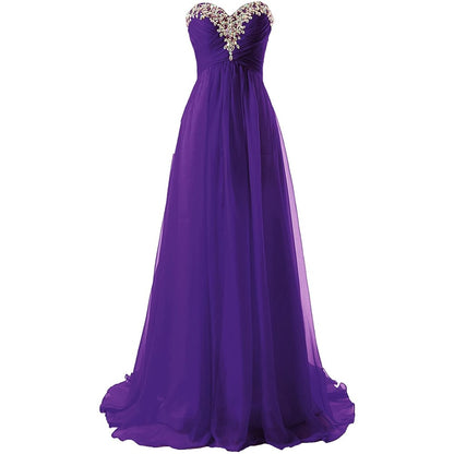 sd-hk Prom Dress Bridesmaid Dresses Long Prom Gown Chiffon Formal Evening Gowns