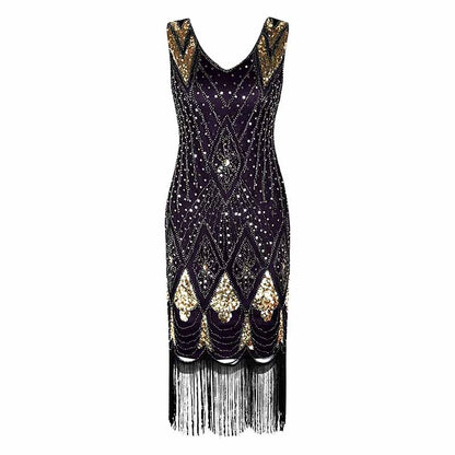 Women's 1920s Dress Sequin Art Deco Flapper Dress