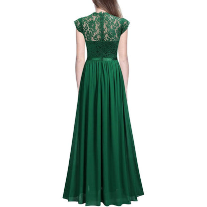 Lace Bridesmaid Dress Floral Evening Party Maxi Dress Wedding Guest Dress