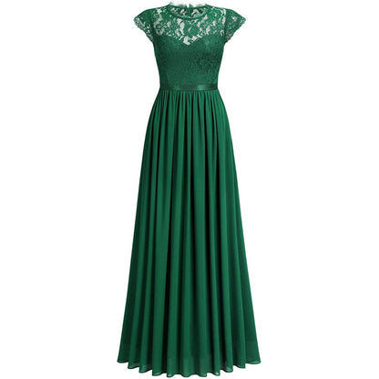 Lace Bridesmaid Dress Floral Evening Party Maxi Dress Wedding Guest Dress