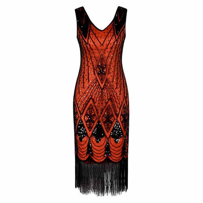 Women's 1920s Dress Sequin Art Deco Flapper Dress