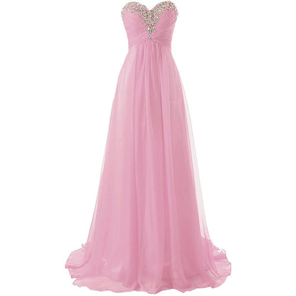 sd-hk Prom Dress Bridesmaid Dresses Long Prom Gown Chiffon Formal Evening Gowns