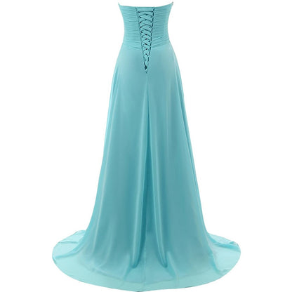 sd-hk Prom Dress Bridesmaid Dresses Long Prom Gown Chiffon Formal Evening Gowns