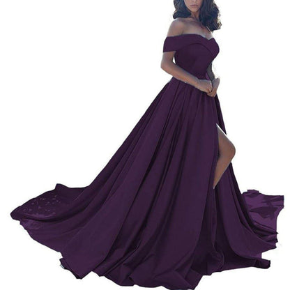 Wedding dress plum