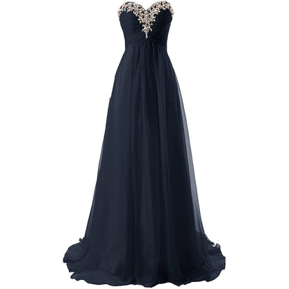sd-hk Prom Dress Bridesmaid Dresses Long Prom Gown Chiffon Formal Evening Gowns