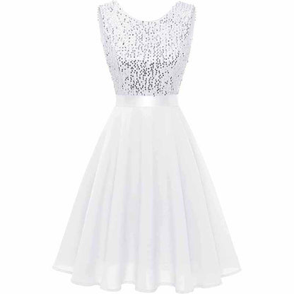 Women's Floral Lace Bridesmaid Dress A-line Swing Party Dress Short/Long Length