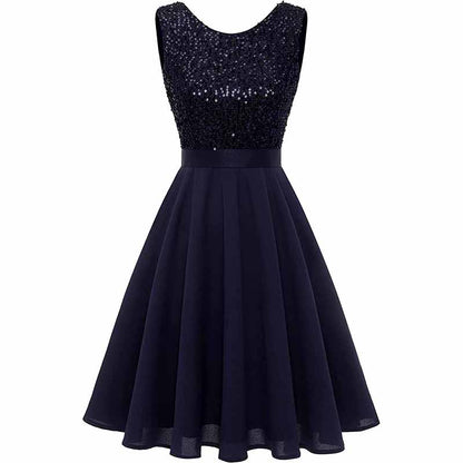 Women's Floral Lace Bridesmaid Dress A-line Swing Party Dress Short/Long Length