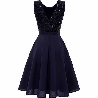 Women's Floral Lace Bridesmaid Dress A-line Swing Party Dress Short/Long Length