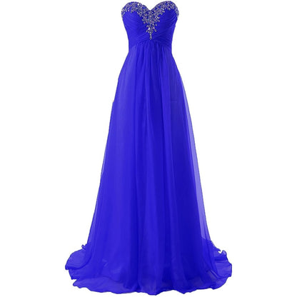 sd-hk Prom Dress Bridesmaid Dresses Long Prom Gown Chiffon Formal Evening Gowns