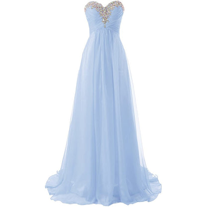 sd-hk Prom Dress Bridesmaid Dresses Long Prom Gown Chiffon Formal Evening Gowns