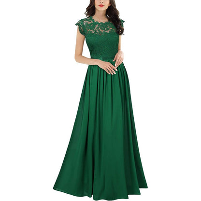 Lace Bridesmaid Dress Floral Evening Party Maxi Dress Wedding Guest Dress