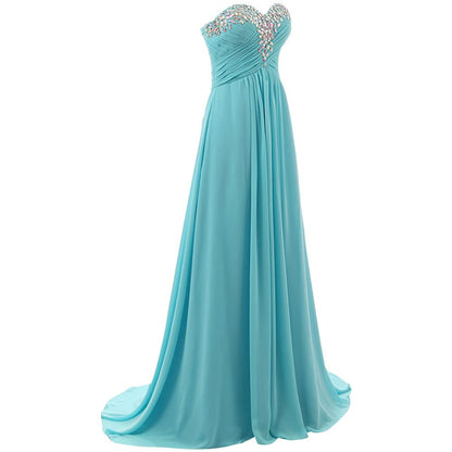 sd-hk Prom Dress Bridesmaid Dresses Long Prom Gown Chiffon Formal Evening Gowns