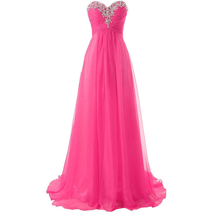 sd-hk Prom Dress Bridesmaid Dresses Long Prom Gown Chiffon Formal Evening Gowns