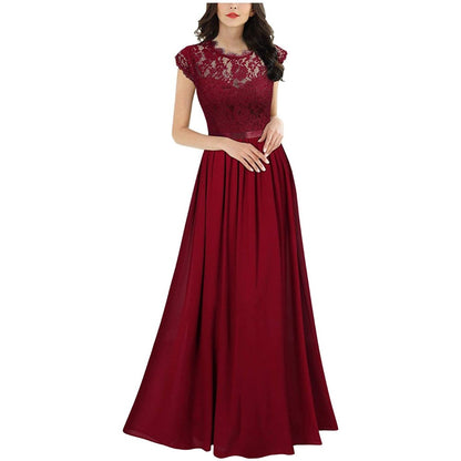 Lace Bridesmaid Dress Floral Evening Party Maxi Dress Wedding Guest Dress