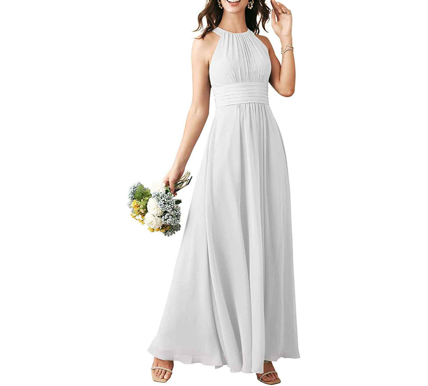 Long Chiffon Bridesmaid Dresses Wedding Party Prom Special Occasion