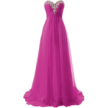 sd-hk Prom Dress Bridesmaid Dresses Long Prom Gown Chiffon Formal Evening Gowns