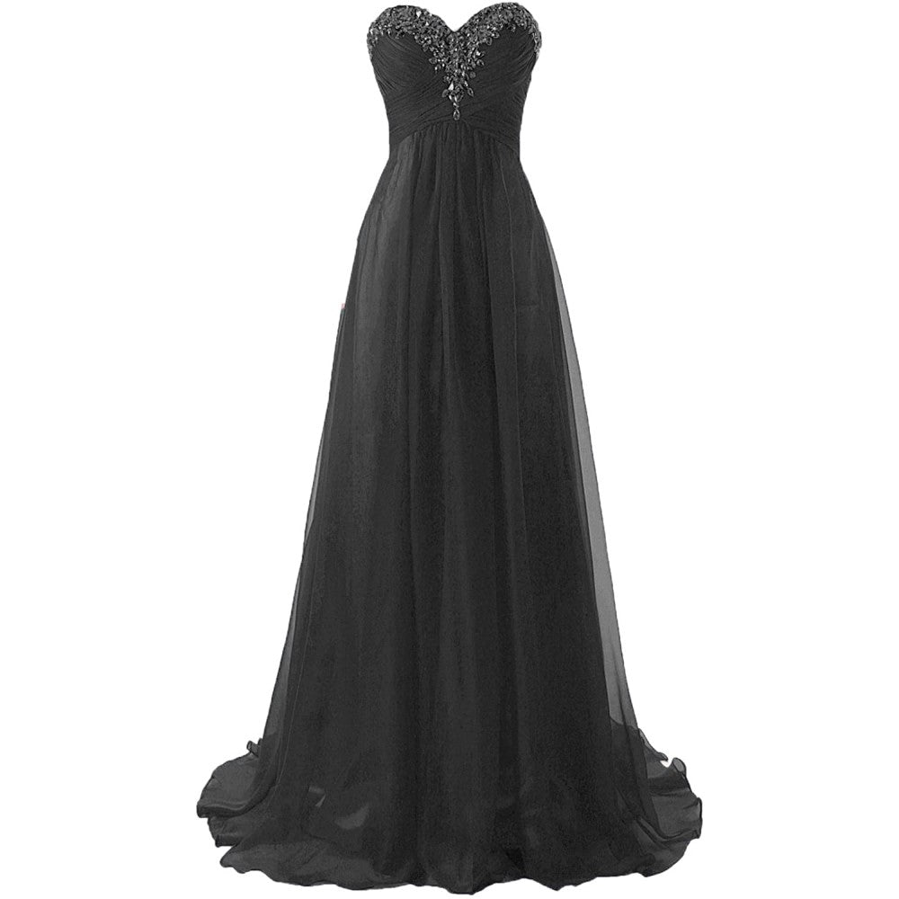 sd-hk Prom Dress Bridesmaid Dresses Long Prom Gown Chiffon Formal Evening Gowns
