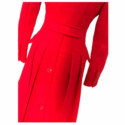 Womens Long Winter Coats Outfits Woolen Coatdress for Wedding Guests Bride Wind-breaker