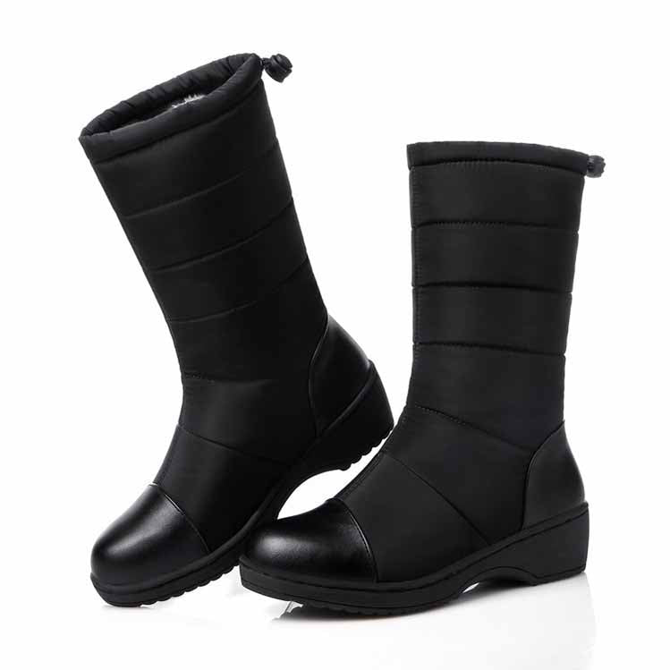 Women Winter Snow Boots Warm Mid-calf Boots Anti-Slip Waterproof Winter Booties
