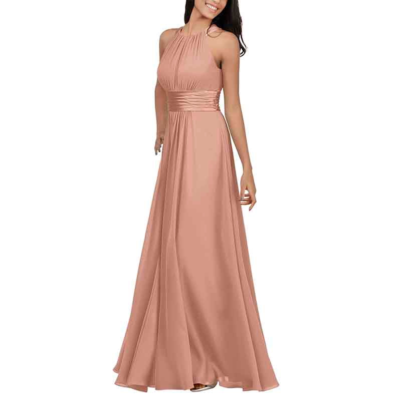 Women Chiffon Bridesmaid Dresses Long Formal Party Dress for Special Occasion