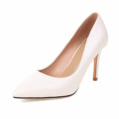 Women's Pointy Toe Dress Pump Middle Heels