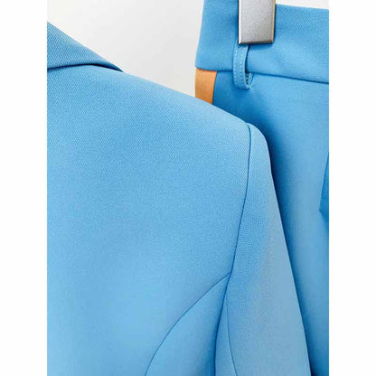 Women Pantsuits Wedding Party Suit + Flare Trousers Colored Suit Two Piece Pantsuits