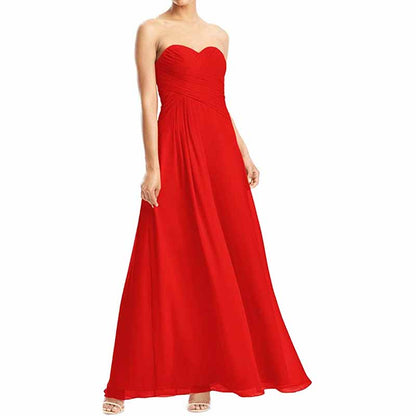 Chiffon Bridesmaid Dress Custom Prom Dress Long Evening Gowns
