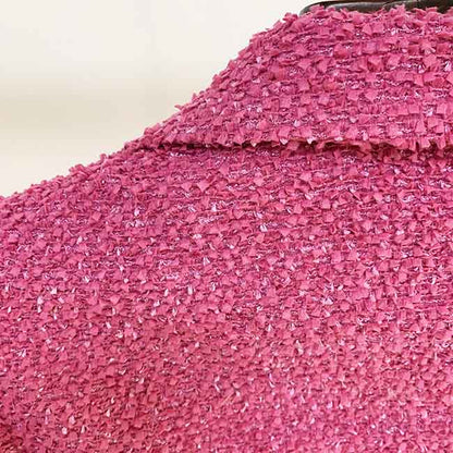 Womens Rose Pink Two Piece Short Coat with Long Sleeves + Short Skirt Formal Set