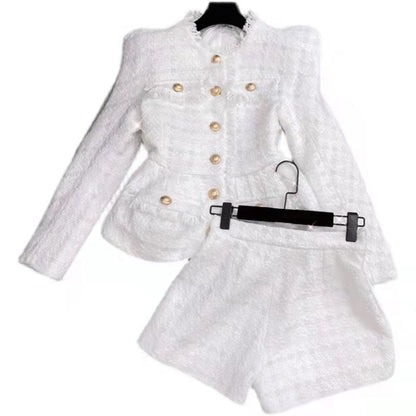 Womens Formal Skirt Two Piece Suit + Mini Skirt Fashion Set Long Sleeves