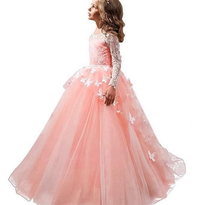 sd-hk Vintage Children Dresses For Wedding Party Formal Ball Gown