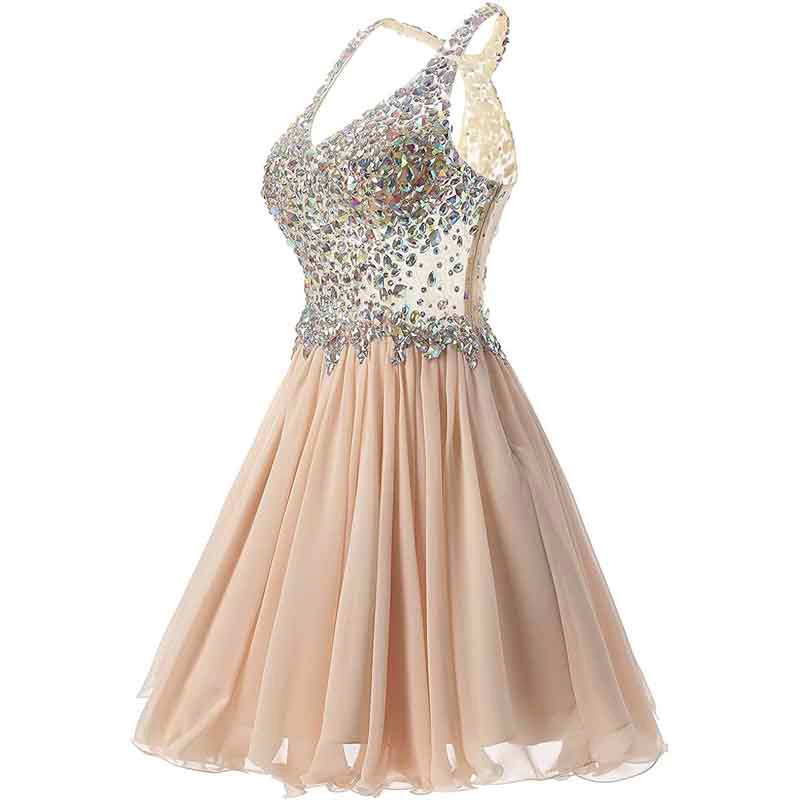 Women's Beaded Chiffon Homecoming Dresses Short Prom Gown 20 SD Dresscode & Fashiontrends Women's Beaded Chiffon Homecoming Dresses Short Prom Gown 20 SD Dresscode & Fashiontrends