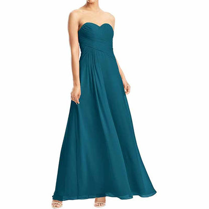 Chiffon Bridesmaid Dress Custom Prom Dress Long Evening Gowns